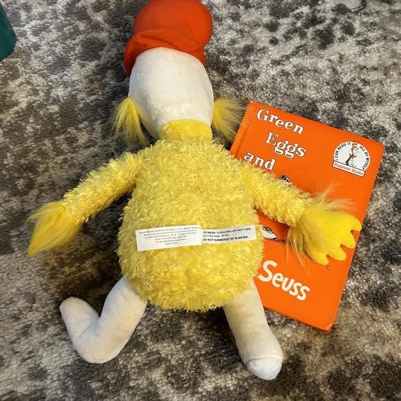 Dr Seuss Green Eggs and Ham Hardcover Book and Plush Character - Picture 3 of 5